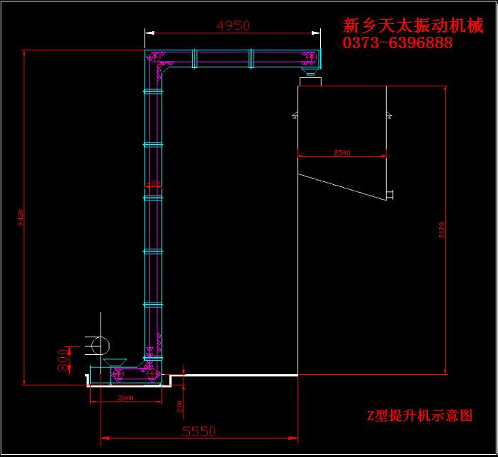 Z型提升机布置图